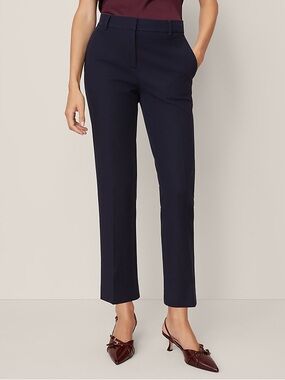 Ann Taylor Factory Curvy Fit Ankle-Crop Pants - Light Grey